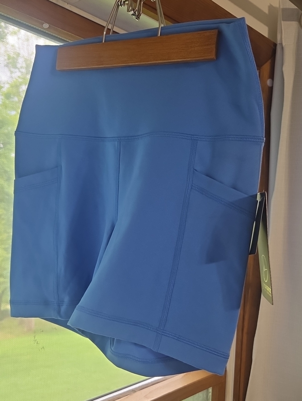 90 Degree By Reflex Bike Shorts Women’s Size M Blue Wonderlink NWT